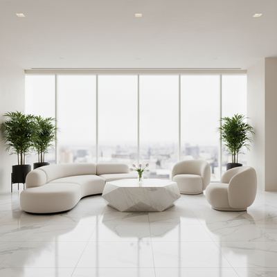 Kagan curve sofa living room set