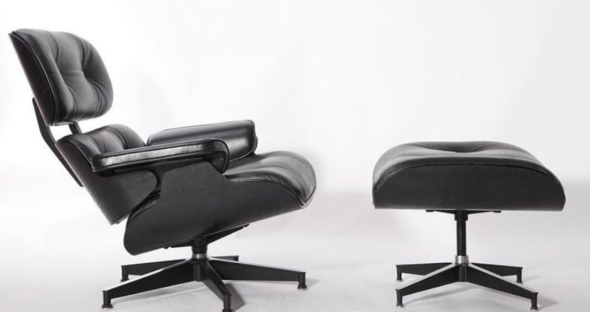 Black edition Eames Lounge Chair & Ottoman - Retro Modern Designs
