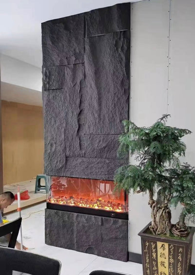 Space black Artificial stone wall panels (6 pieces per box)