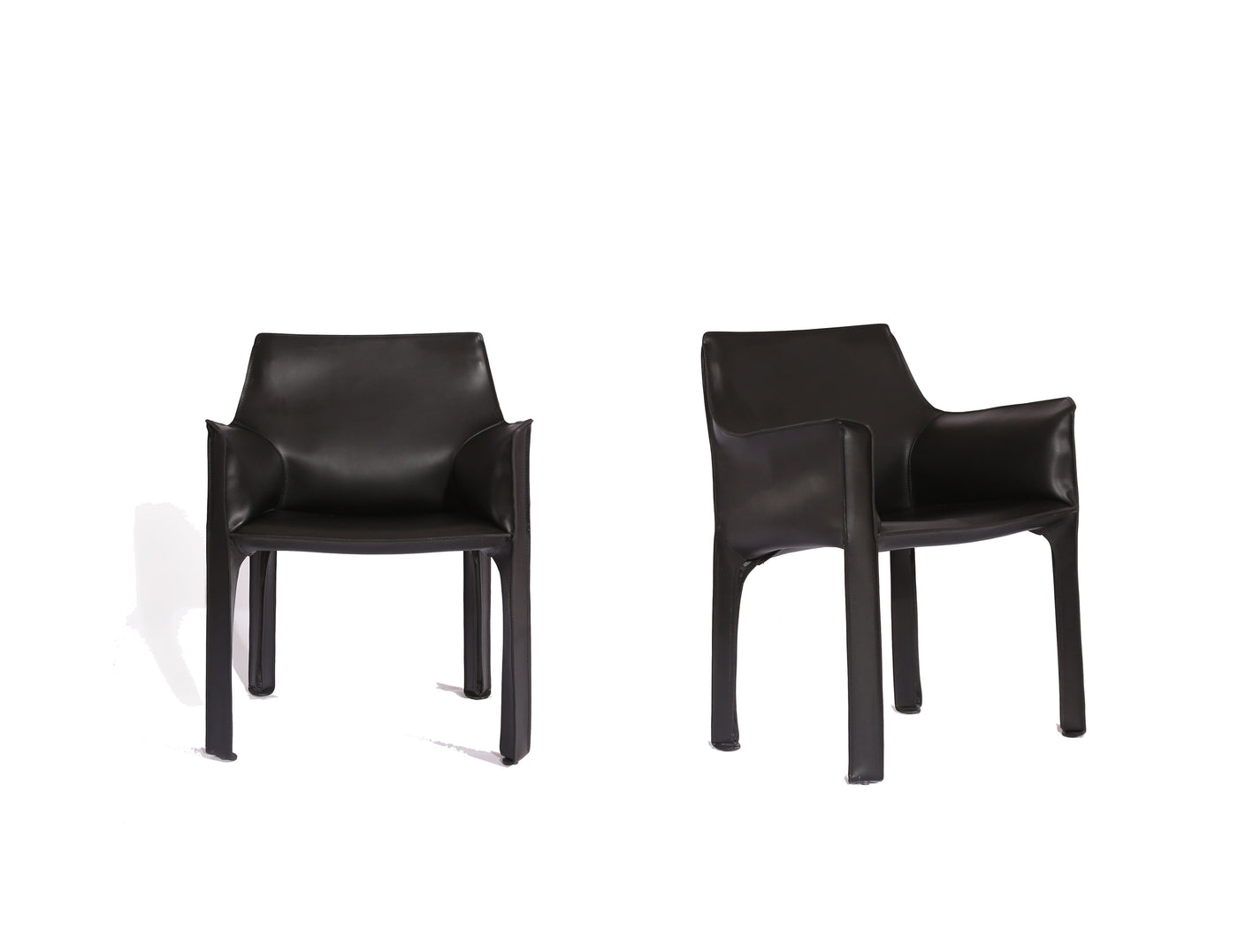Cab 413 Saddle leather dining chairs - Retro Modern Designs
